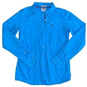 Ariat | Women's Blue Fitted Collared Button Down Shirt